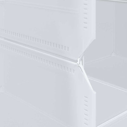 vidaXL Storage Cube Organiser with 16 Cubes and Hanging Rods PP