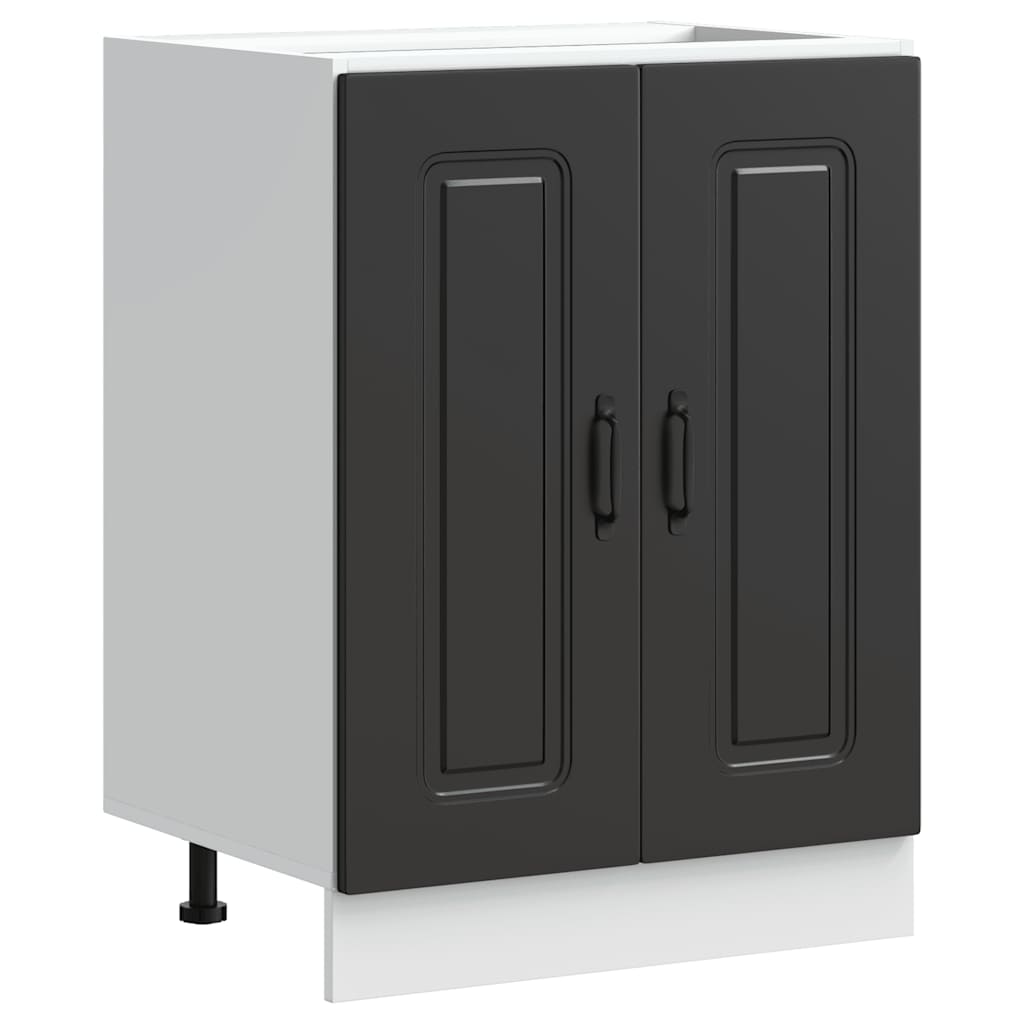 vidaXL Sink Base Cabinet "Kalmar" Black 60x46x81,5 cm Engineered Wood