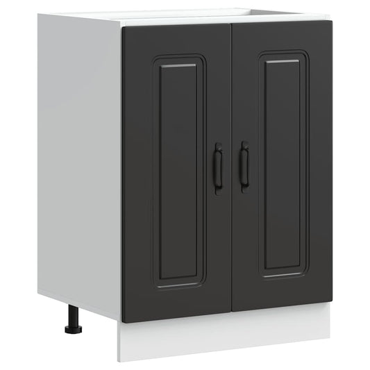 vidaXL Sink Base Cabinet "Kalmar" Black 60x46x81,5 cm Engineered Wood