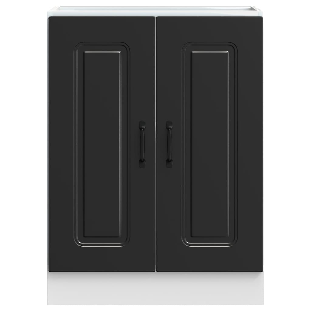 vidaXL Sink Base Cabinet "Kalmar" Black 60x46x81,5 cm Engineered Wood