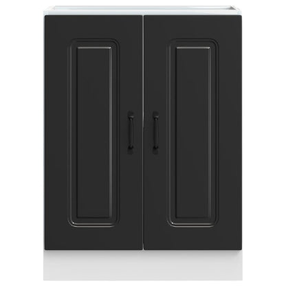 vidaXL Sink Base Cabinet "Kalmar" Black 60x46x81,5 cm Engineered Wood