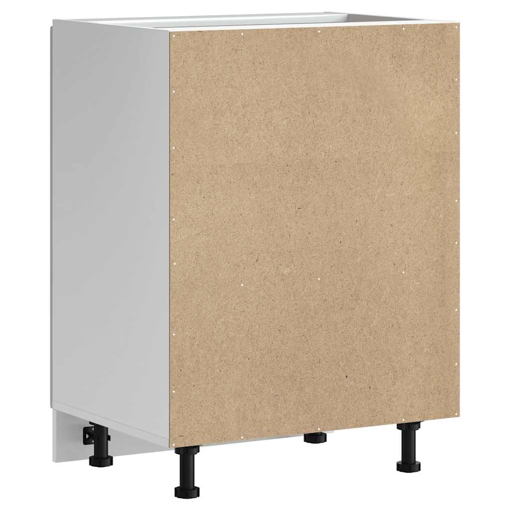 vidaXL Sink Base Cabinet Kalmar High Gloss White 60x46x81.5 cm Engineered Wood