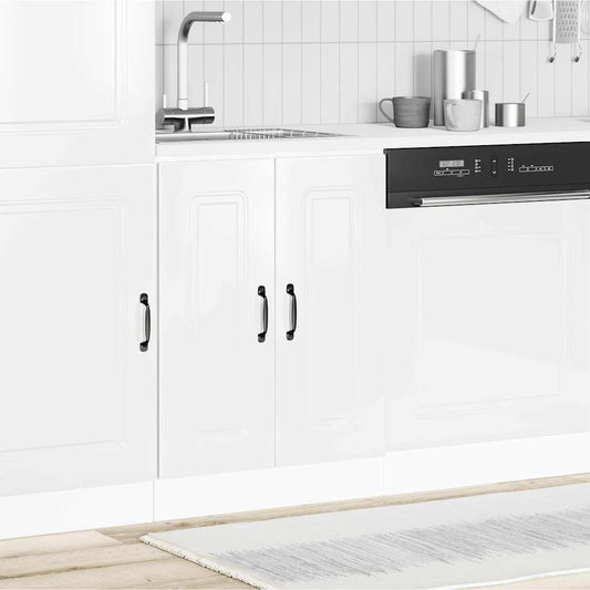 vidaXL Sink Base Cabinet "Kalmar" High Gloss White 60x46x81,5 cm Engineered Wood