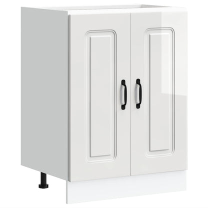 vidaXL Sink Base Cabinet "Kalmar" High Gloss White 60x46x81.5 cm