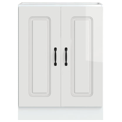 vidaXL Sink Base Cabinet "Kalmar" High Gloss White 60x46x81.5 cm