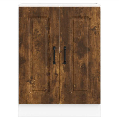 vidaXL Sink Base Cabinet "Kalmar" Smoked Oak 60x46x81,5 cm Engineered Wood