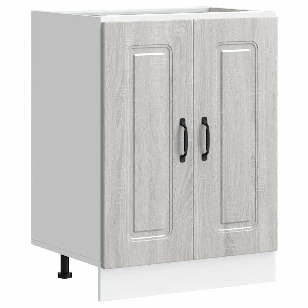 vidaXL Sink Base Cabinet "Kalmar" Grey Sonoma 60x46x81,5 cm Engineered Wood
