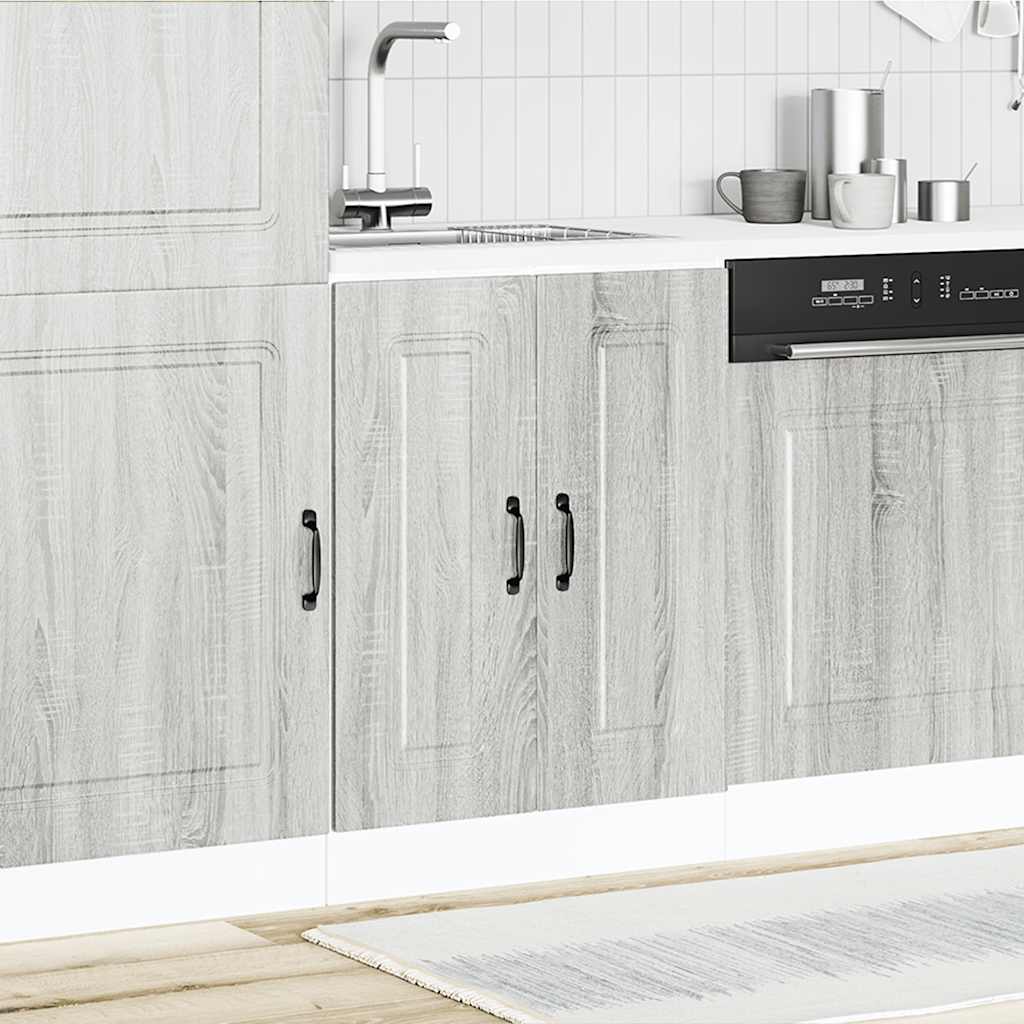 vidaXL Sink Base Cabinet "Kalmar" Grey Sonoma 60x46x81,5 cm Engineered Wood