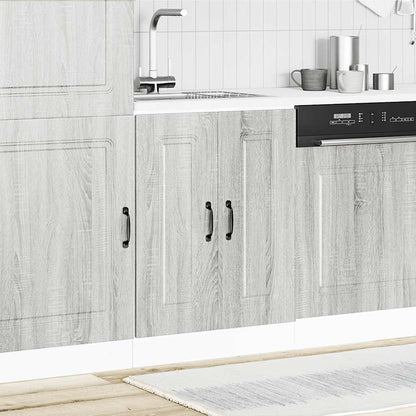 vidaXL Sink Base Cabinet "Kalmar" Grey Sonoma 60x46x81,5 cm Engineered Wood