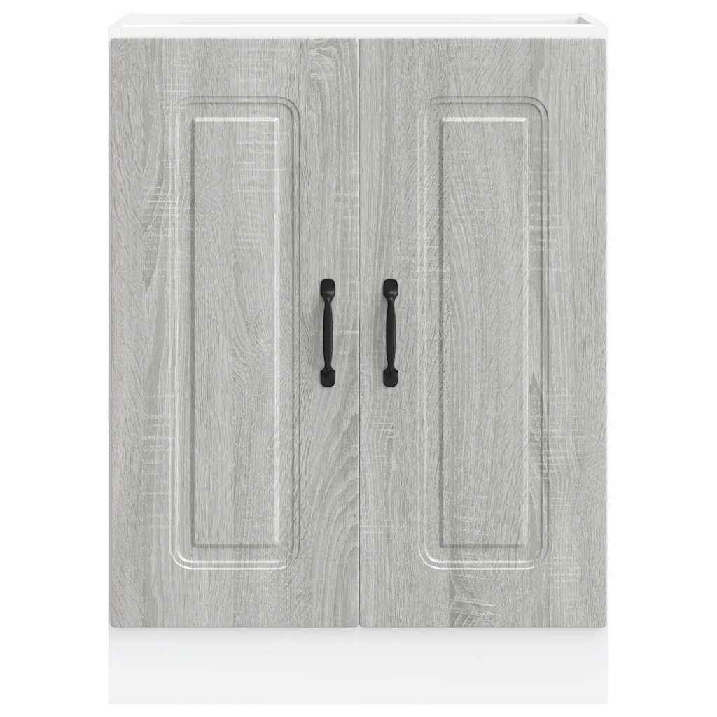 vidaXL Sink Base Cabinet "Kalmar" Grey Sonoma 60x46x81,5 cm Engineered Wood
