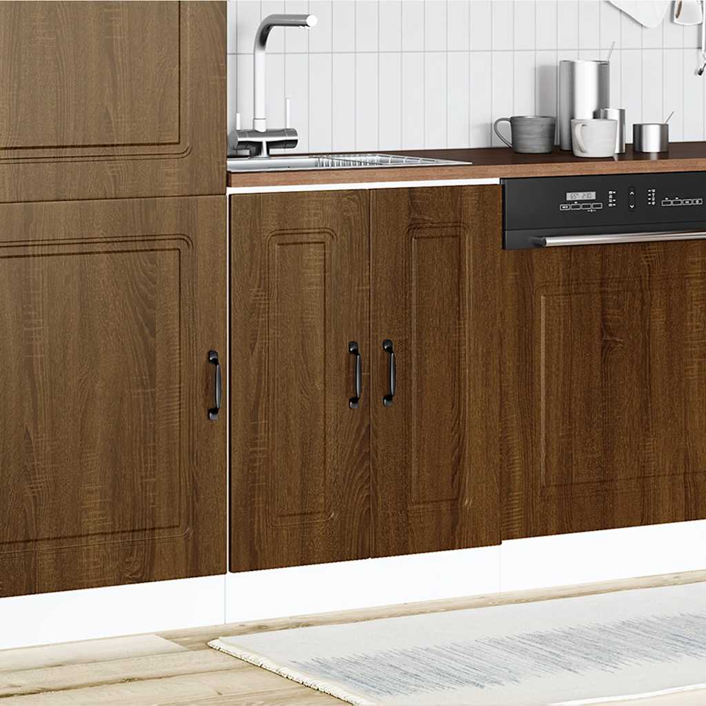 vidaXL Sink Base Cabinet Kalmar Brown Oak 60x46x81.5 cm Engineered Wood