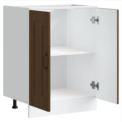 vidaXL Sink Base Cabinet "Kalmar" Brown Oak 60x46x81,5 cm Engineered Wood