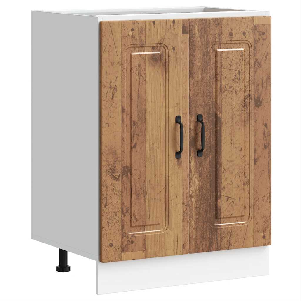 vidaXL Sink Base Cabinet "Kalmar" Old Wood 60x46x81,5 cm Engineered Wood