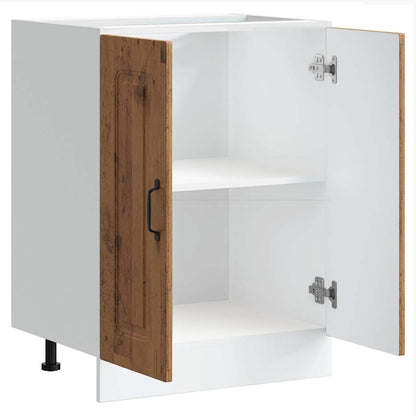 vidaXL Sink Base Cabinet Kalmar Old Wood 60x46x81.5 cm Engineered Wood
