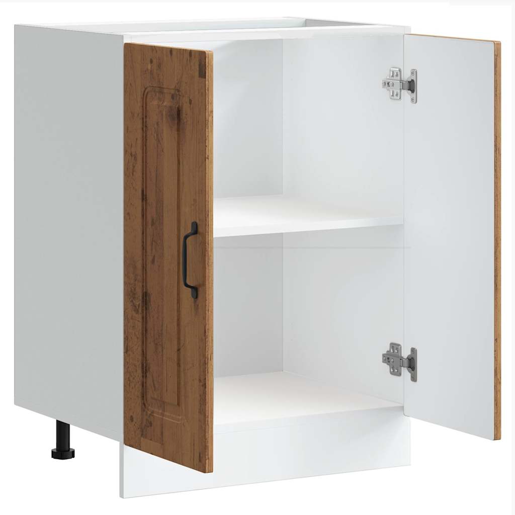 vidaXL Sink Base Cabinet "Kalmar" Old Wood 60x46x81,5 cm Engineered Wood