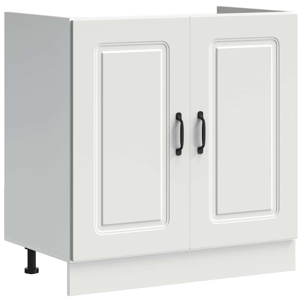 vidaXL Sink Base Cabinet Kalmar White 80x46x81.5 cm Engineered Wood
