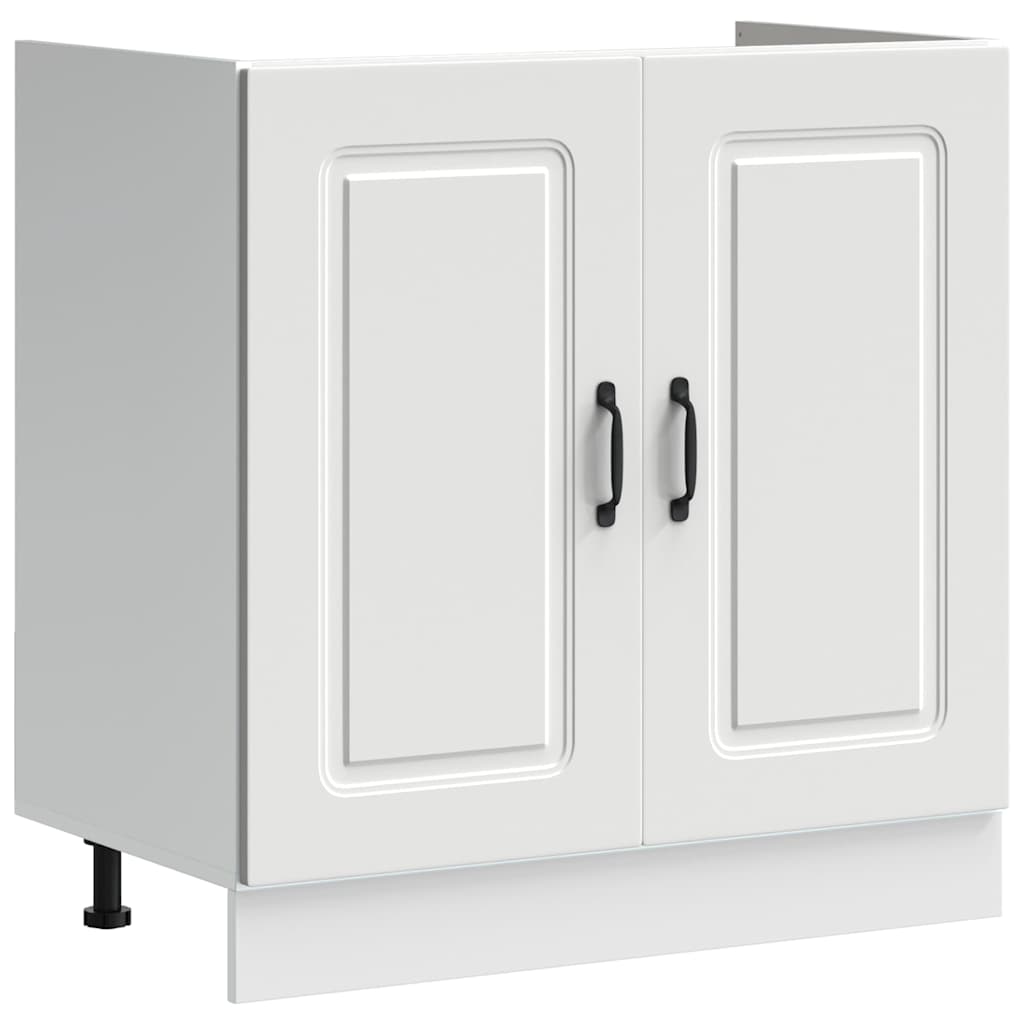 vidaXL Sink Base Cabinet "Kalmar" White 80x46x81,5 cm Engineered Wood
