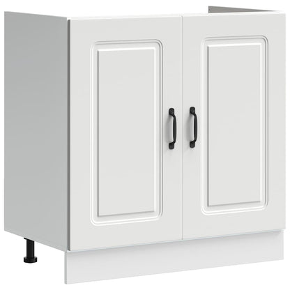 vidaXL Sink Base Cabinet "Kalmar" White 80x46x81,5 cm Engineered Wood