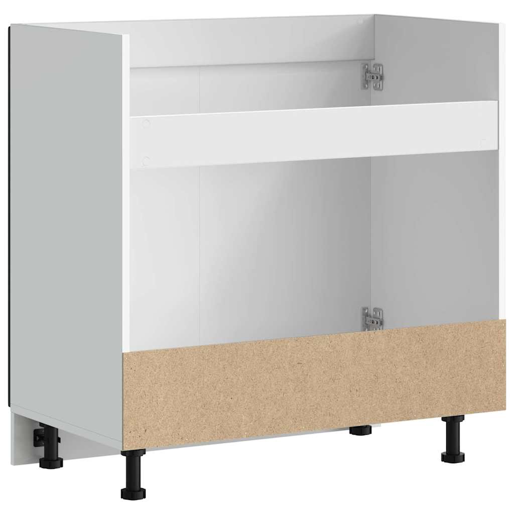 vidaXL Sink Base Cabinet Kalmar Black 80x46x81.5 cm Engineered Wood