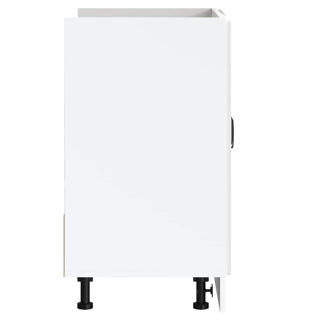 vidaXL Sink Base Cabinet Kalmar High Gloss White 80x46x81.5 cm Engineered Wood
