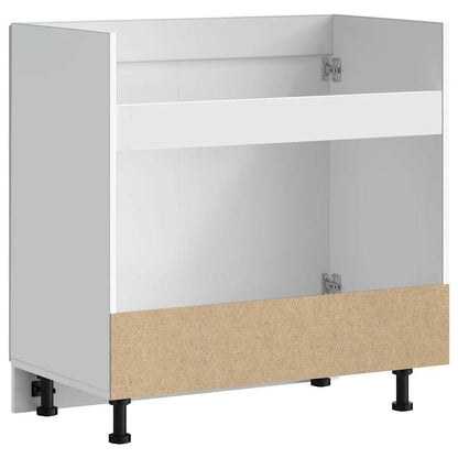 vidaXL Sink Base Cabinet Kalmar High Gloss White 80x46x81.5 cm Engineered Wood