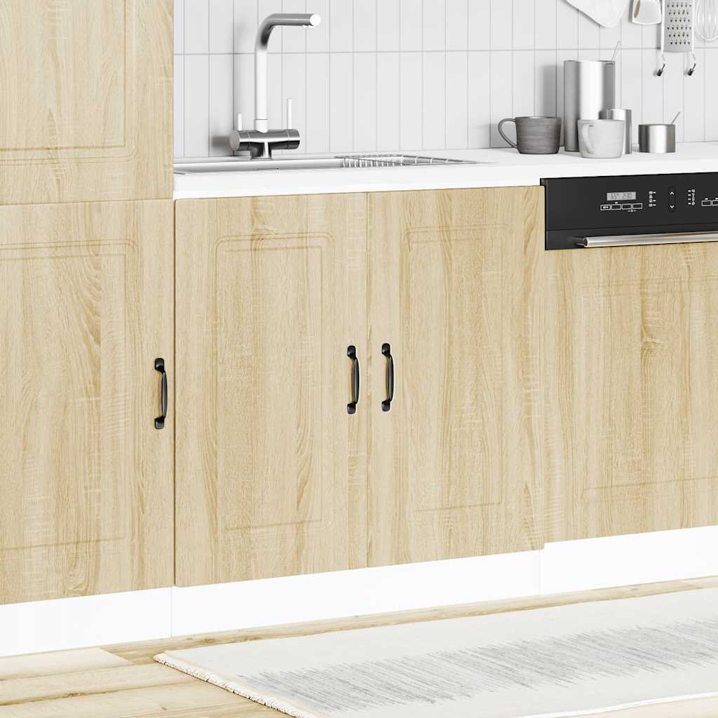 vidaXL Sink Base Cabinet "Kalmar" Sonoma Oak 80x46x81,5 cm Engineered Wood