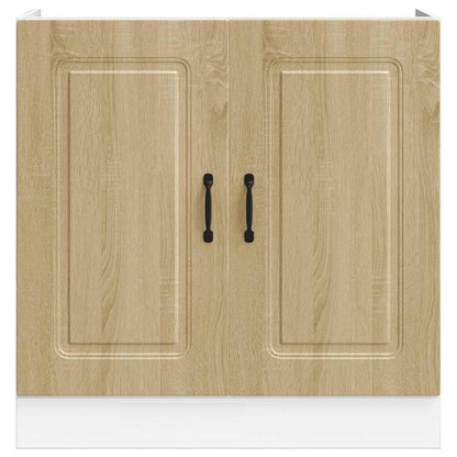 vidaXL Sink Base Cabinet "Kalmar" Sonoma Oak 80x46x81,5 cm Engineered Wood