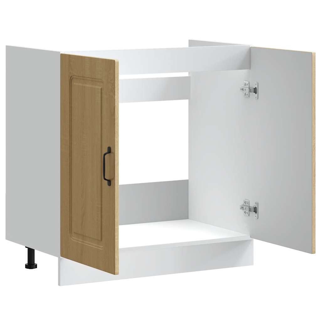 vidaXL Sink Base Cabinet "Kalmar" Sonoma Oak 80x46x81,5 cm Engineered Wood