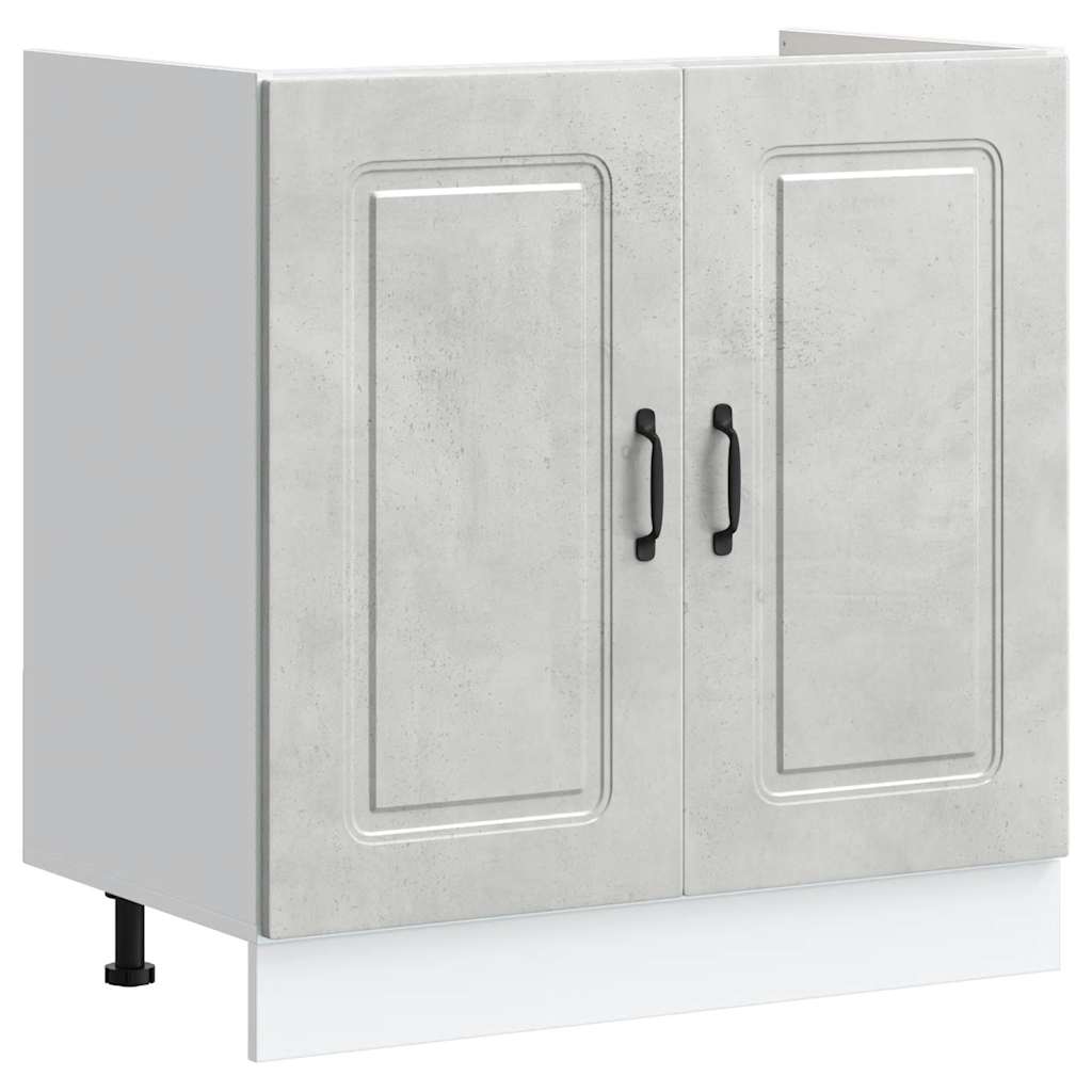 vidaXL Sink Base Cabinet Kalmar Concrete Grey 80x46x81.5 cm Engineered Wood