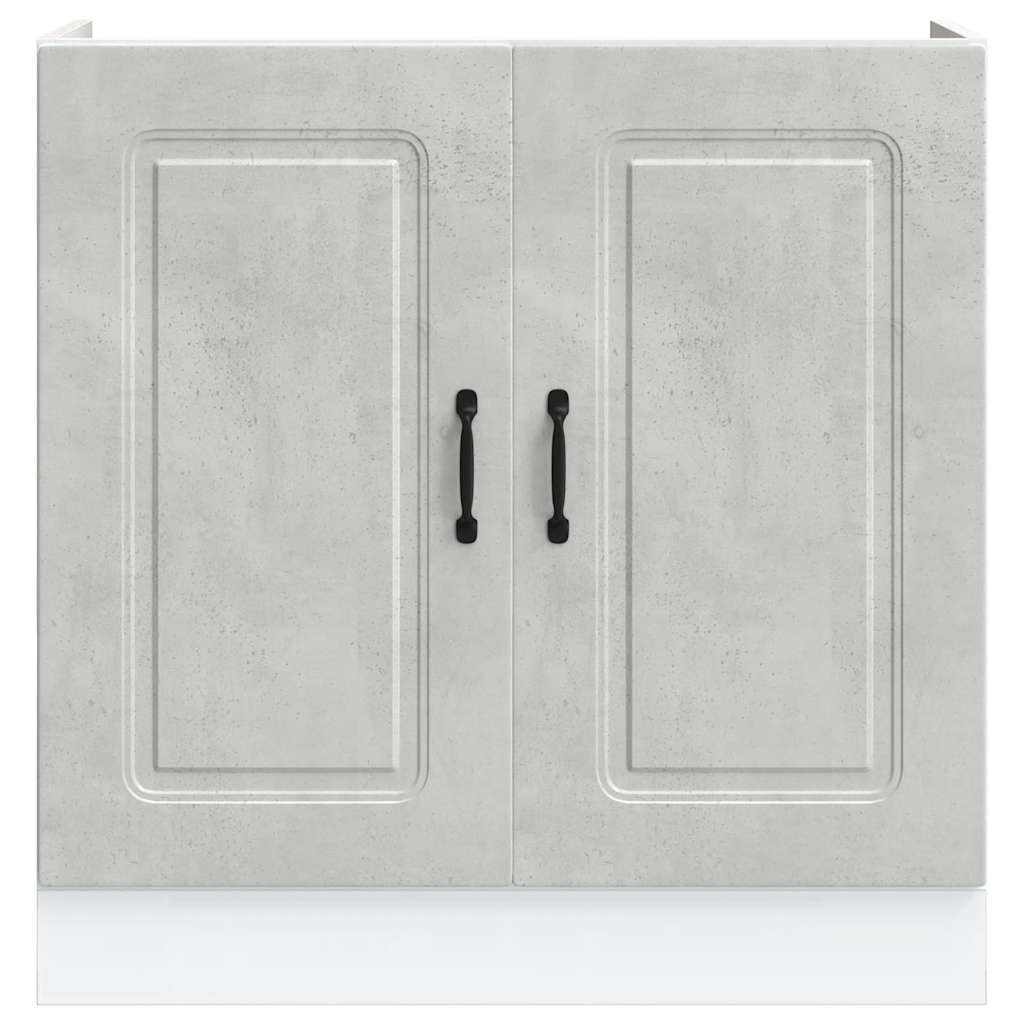 vidaXL Sink Base Cabinet Kalmar Concrete Grey 80x46x81.5 cm Engineered Wood
