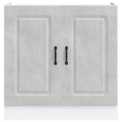 vidaXL Sink Base Cabinet Kalmar Concrete Grey 80x46x81.5 cm Engineered Wood