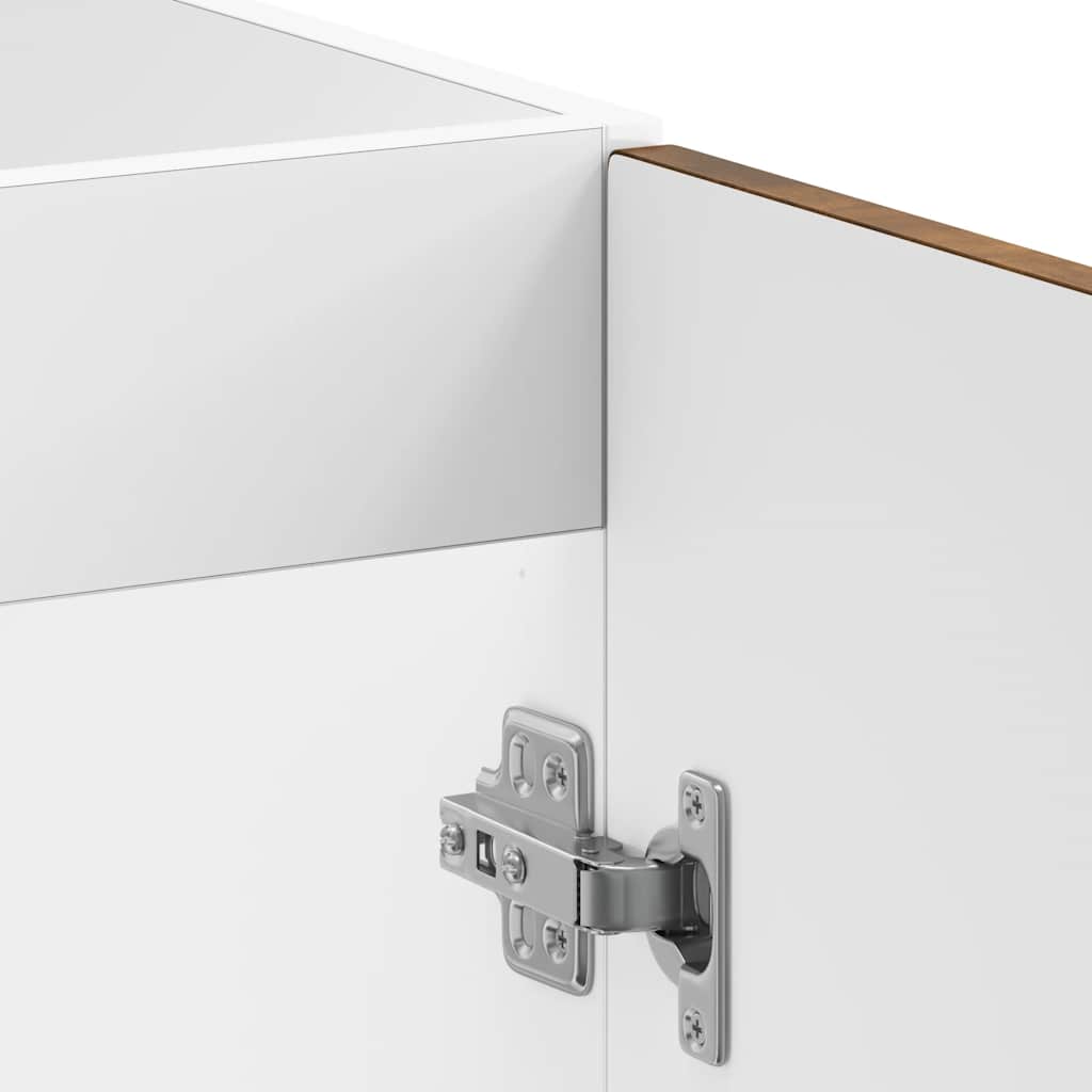 vidaXL Sink Base Cabinet Kalmar Smoked Oak 80x46x81.5 cm Engineered Wood
