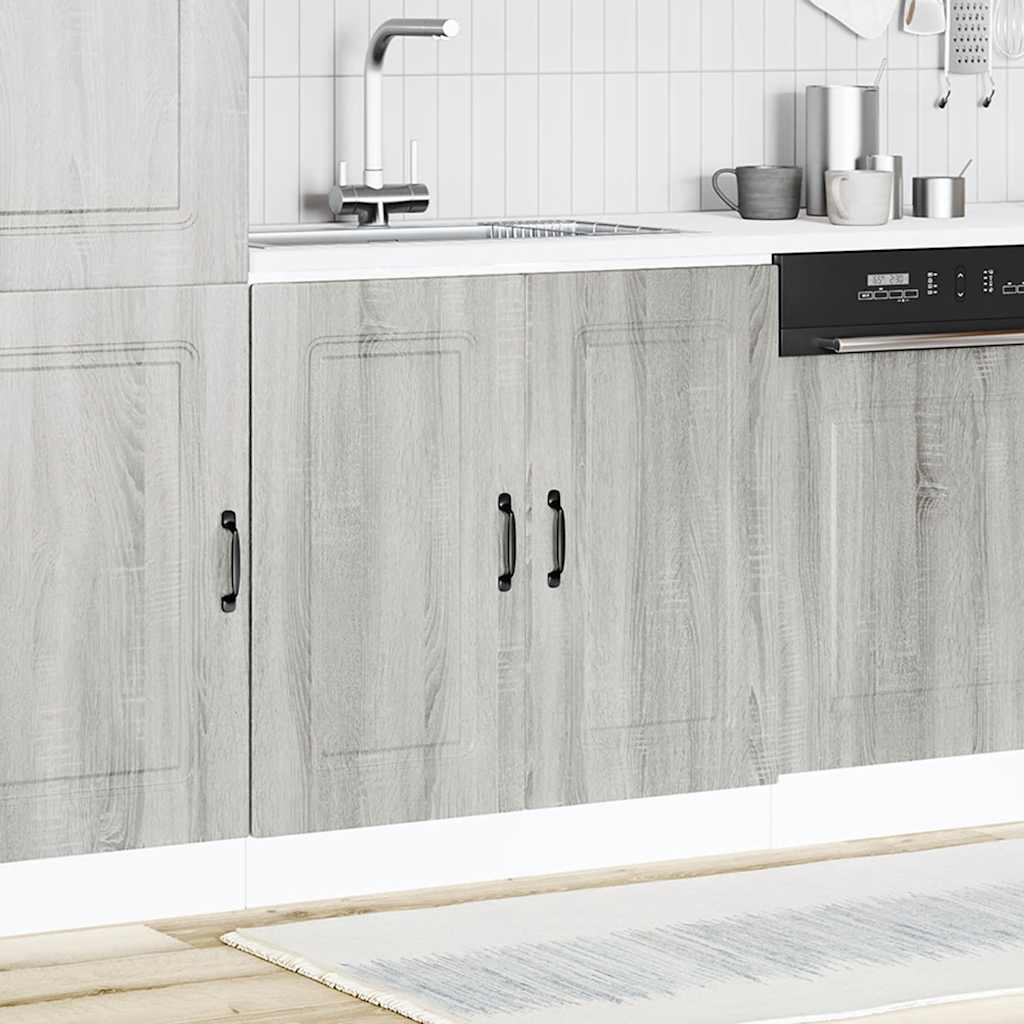 vidaXL Sink Base Cabinet "Kalmar" Grey Sonoma 80x46x81,5 cm Engineered Wood