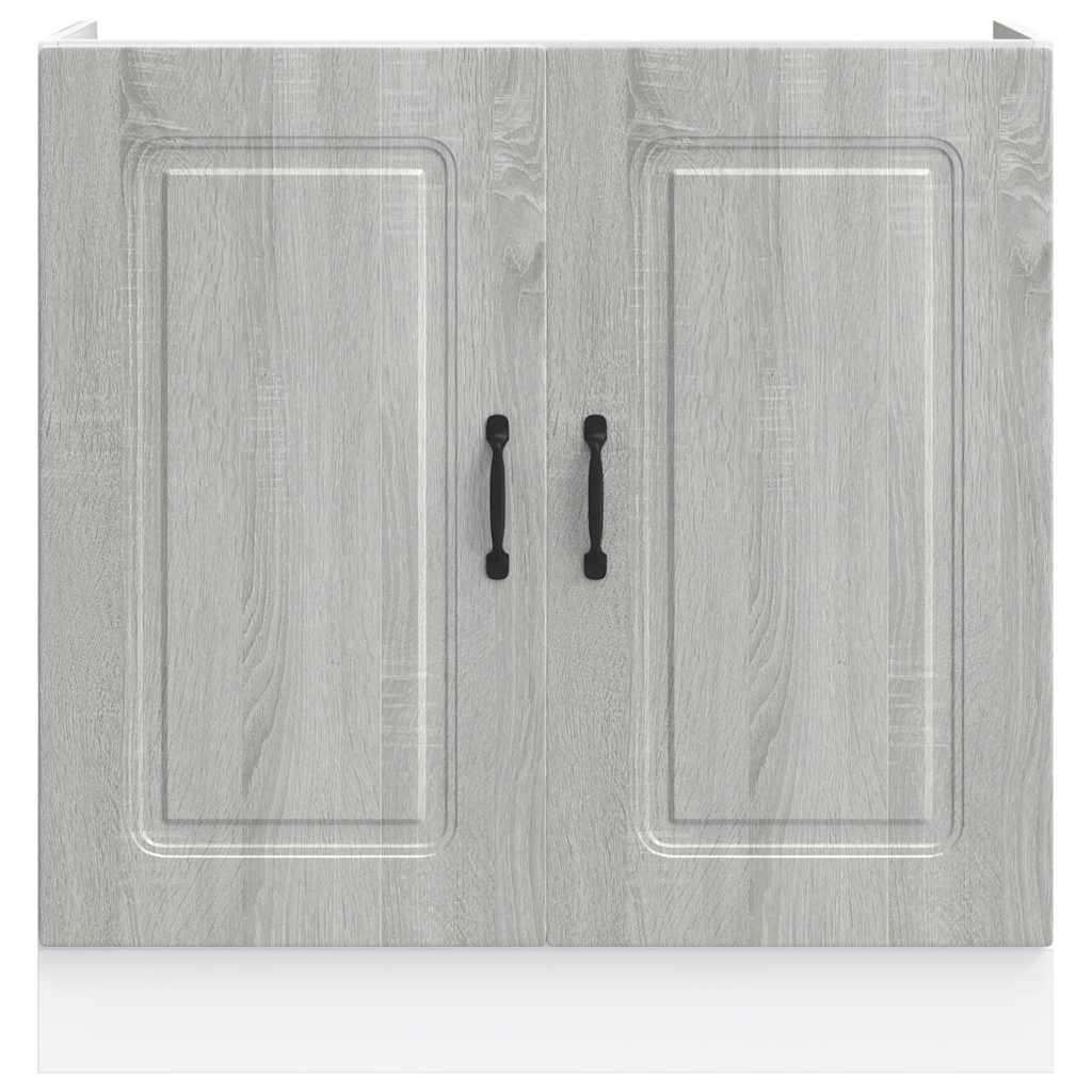 vidaXL Sink Base Cabinet "Kalmar" Grey Sonoma 80x46x81,5 cm Engineered Wood