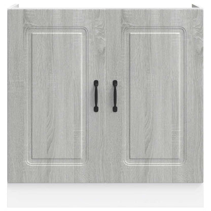 vidaXL Sink Base Cabinet "Kalmar" Grey Sonoma 80x46x81,5 cm Engineered Wood