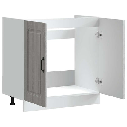 vidaXL Sink Base Cabinet "Kalmar" Grey Sonoma 80x46x81,5 cm Engineered Wood