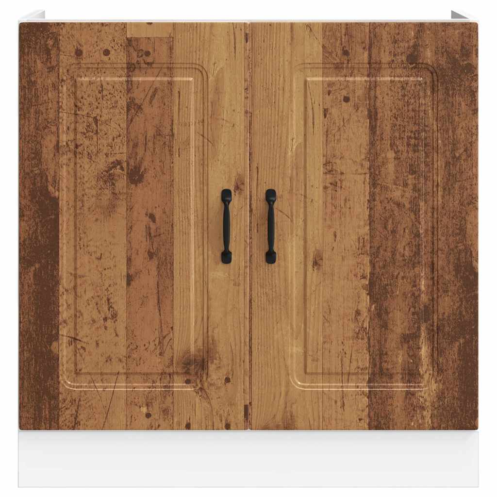vidaXL Sink Base Cabinet "Kalmar" Old Wood 80x46x81,5 cm Engineered Wood
