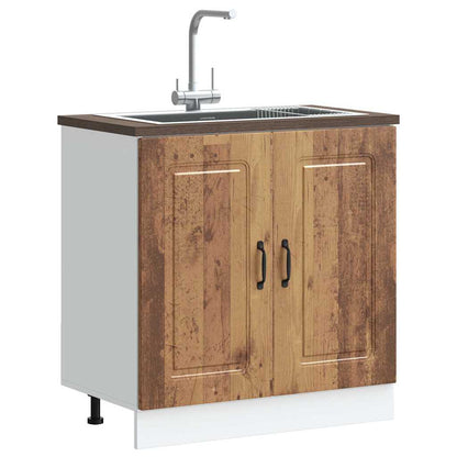 vidaXL Sink Base Cabinet "Kalmar" Old Wood 80x46x81,5 cm Engineered Wood