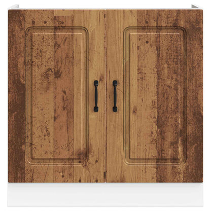 vidaXL Sink Base Cabinet "Kalmar" Old Wood 80x46x81,5 cm Engineered Wood