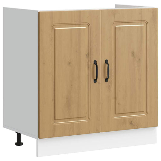 vidaXL Sink Base Cabinet "Kalmar" Artisan Oak 80x46x81,5 cm Engineered Wood