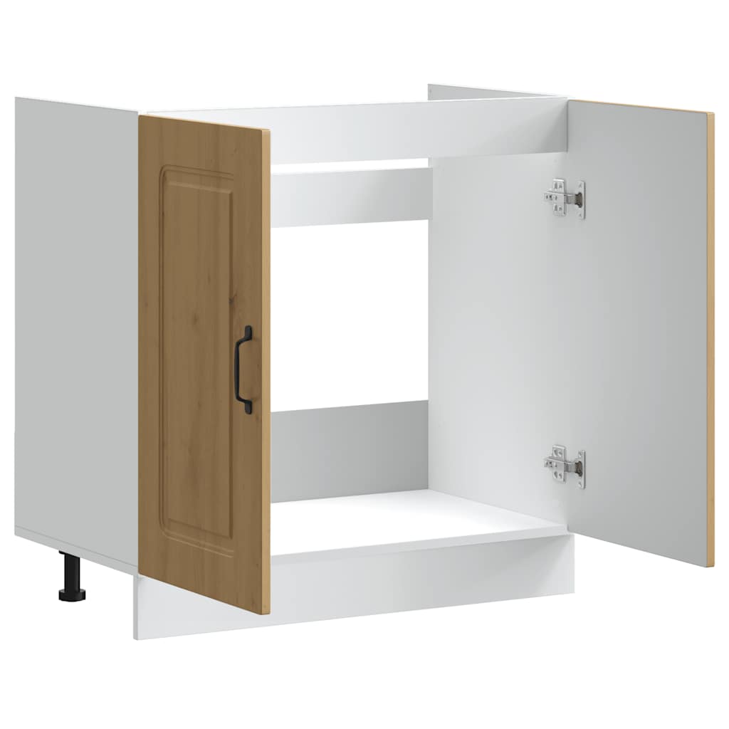 vidaXL Sink Base Cabinet Kalmar Artisan Oak 80x46x81.5 cm Engineered Wood