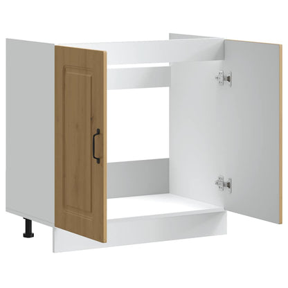 vidaXL Sink Base Cabinet Kalmar Artisan Oak 80x46x81.5 cm Engineered Wood