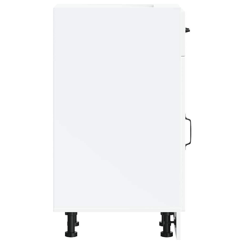 vidaXL Kitchen Base Cabinet "Kalmar" White Engineered Wood