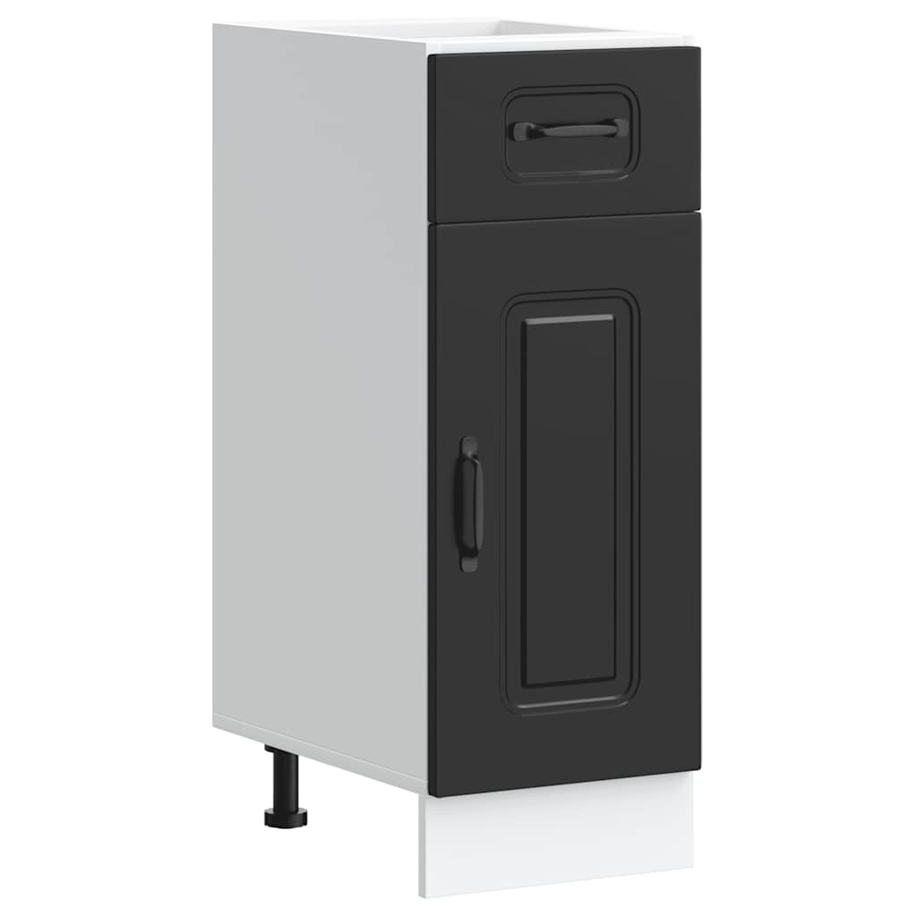 vidaXL Kitchen Base Cabinet "Kalmar" Black Engineered Wood
