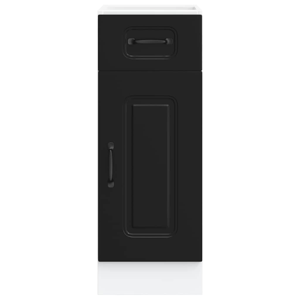 vidaXL Kitchen Base Cabinet "Kalmar" Black Engineered Wood