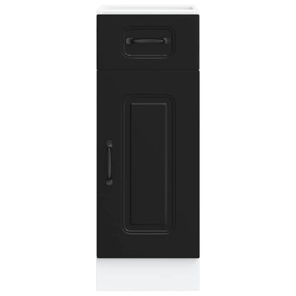 vidaXL Kitchen Base Cabinet "Kalmar" Black Engineered Wood
