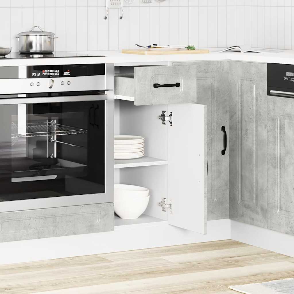 vidaXL Kitchen Base Cabinet "Kalmar" Concrete Grey Engineered Wood