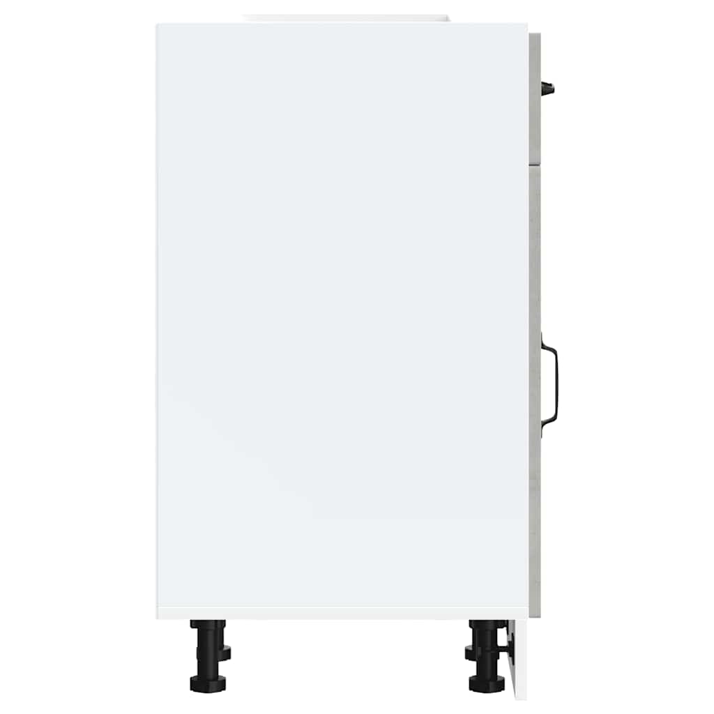 vidaXL Kitchen Base Cabinet "Kalmar" Concrete Grey Engineered Wood