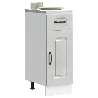 vidaXL Kitchen Base Cabinet "Kalmar" Concrete Grey Engineered Wood