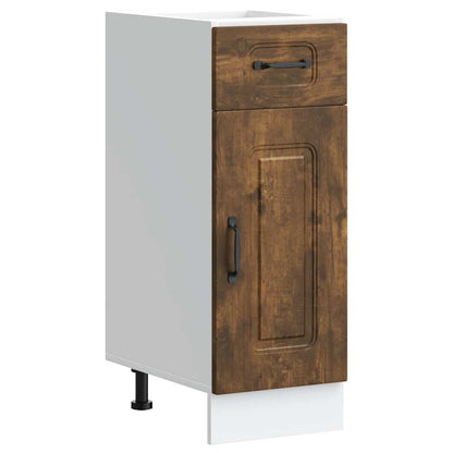 vidaXL Kitchen Base Cabinet "Kalmar" Smoked Oak Engineered Wood